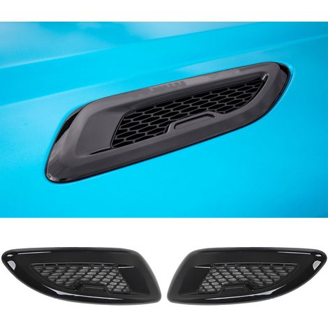 12-18 Land Rover Range Rover Evoque L538 Fahrzeugmodifikation: Ein Paar glänzend schwarze Klebeblenden für die Motorhaubenentlüftungen, links und rechts. (1/5)
