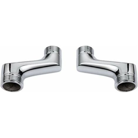 Raccord Contre Coudé Douche,Raccord Laiton Coudé RéDucteur,Bras Pivotant RéGlable,Raccord Mural Contre Coudé,Raccord Excentré 1/2 3/4,Chrome (1/5)