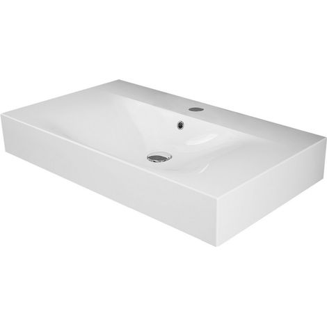 Lavabo sospeso 60cm in ceramica bianca Rak Des (1/4)