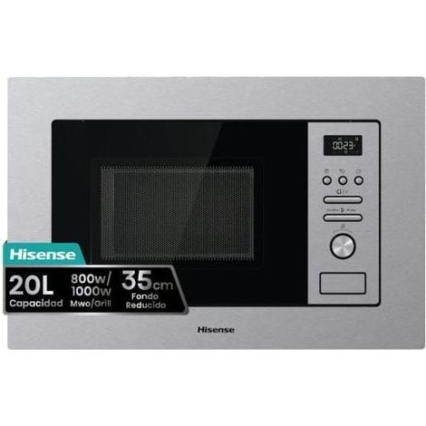 Microonde da incasso Hisense BIM320G41X acciaio 800 W 20 litri