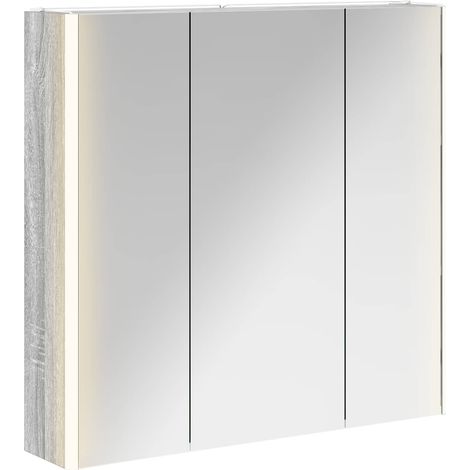 Maison Exclusive - Badezimmerspiegelschrank Graues Sonoma 73,5 x