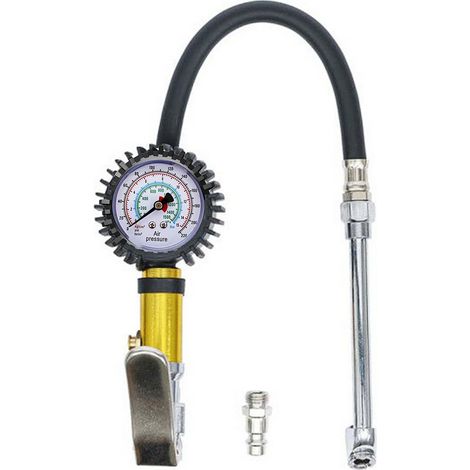 Pompa Gonfiatore Gomme Auto Manometro 0-15 Bar 220PSI Pressione Aria Pneumatici