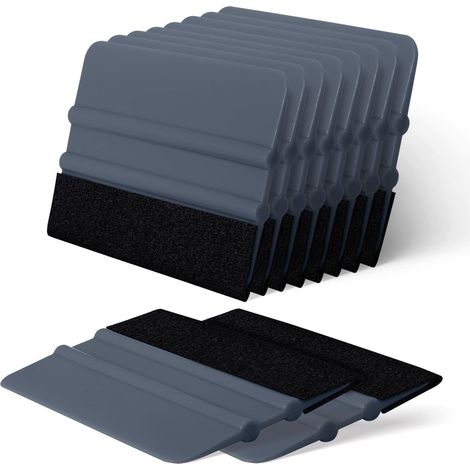 10 pièces Raclette Film de Fenêtre avec Bord Fibre Plastique Racleur Outil en Plastique Film Raclette Durable Raclette de Film de 7 virgule 5 cm de 10 (1/4)