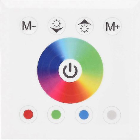 Contrôleur mural tactile RGB RGBW blanc 12-24 V CC (1/5)