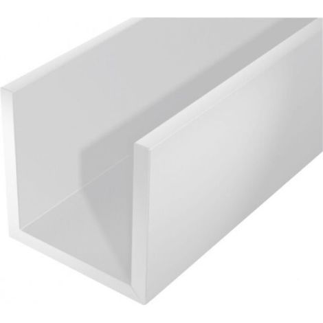 Weißes PVC-U-Profil 2000x12x10mm – Saubere Oberfläche für Rahmenkonstruktionen und leichte Verstärkungen – Kompatibel mit Halterungen und Blechen – (1/5)