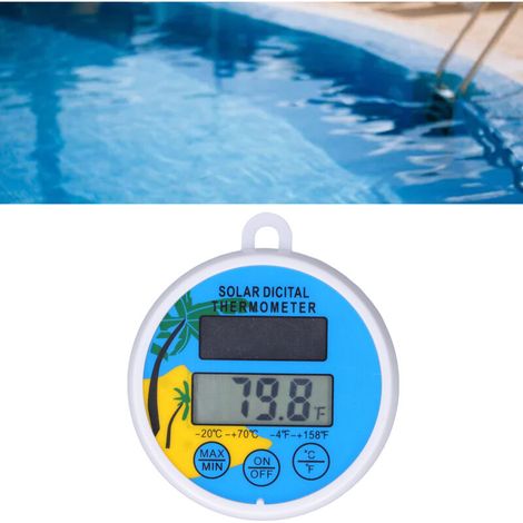Thermometre Digital Solaire avec Record Min/Max, Modele ABS 108g pour Piscine/Spa [-20℃+70℃] (1/5)