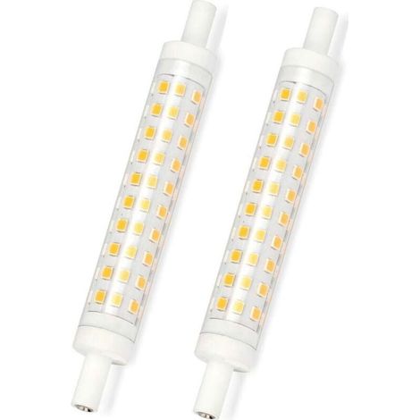 Ampoule LED dimmable 10W R7S 118mm, 6000K,compatible avec les ampoules halogènes 100W,éclairage à 360°,tube LED en forme d'épi de maïs (lot de 2)