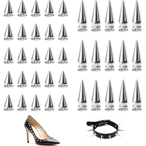 150 Pièces Rivet Cône Clou 100 7X10mm Clous +50 7X20mm Clou Rivets (1/5)