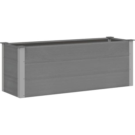 Maison Exclusive - Garten-Hochbeet WPC 150 x 50 x 54 cm Grau (1/5)