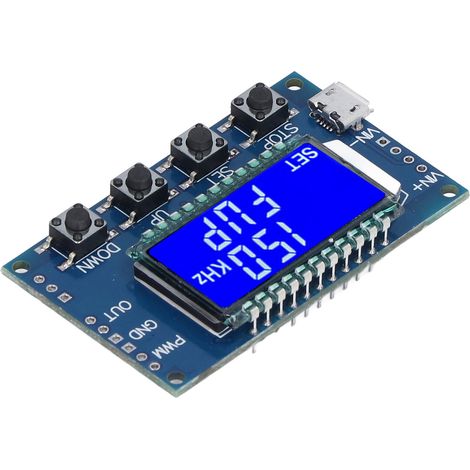 Module Générateur de Signal Onde Carrée Rectangulaire Impulsion PWM Écran LCD Fréquence Réglable (1/5)