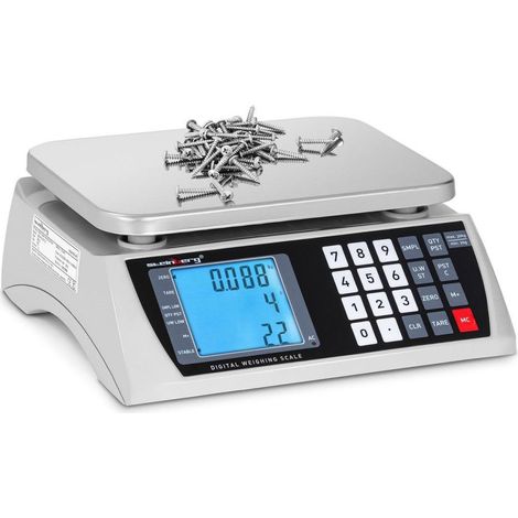 Báscula cuentapiezas 30 kg / 1 g LCD batería 72 h acero inoxidable plástico 140000596 (1/3)