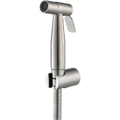 Pulvérisateur de bidet portatif avec crochet pour réservoir d'eau et tuyau de douche télescopique flexible en ABS de 150 cm pour salle de bain, douche, nettoyage des couches, bain des animaux (1/4)