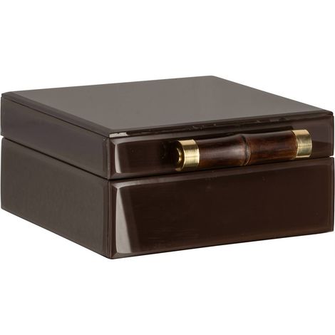 Boîte de rangement chic brun foncé - brun foncé (1/5)
