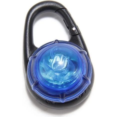 Luce da collare per cani, perfetta per le passeggiate notturne: luce notturna lampeggiante a clip, impermeabile, a LED, per passeggiate con animali domestici, colore blu. (1/5)