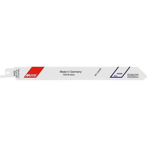 2 Lames scie Sabre bois multi Dents fraisées avoyées 200X19X0,9Mm - 1,4mm