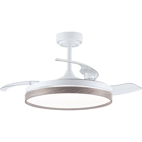 Ventilador de techo LED “Panam” regulable con control remoto (72W 3CCT 7920lm) IP20 Ø92cm color blanco y gris (1/5)