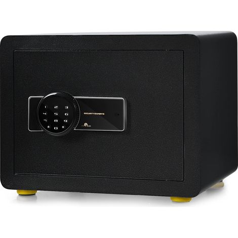 Goplus – Coffre-fort en acier 40x30x30 cm – Serrure à code électronique – Système d'alarme – Étagère amovible – Résistant aux chocs (1/5)