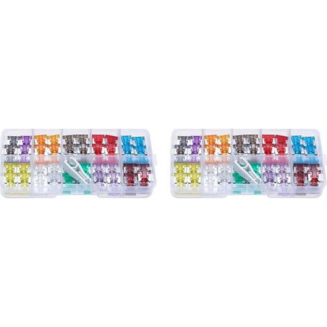 Kits de fusibles miniatura para hasta 240 fusibles, kits de fusibles miniatura de precisión, kits de fusibles miniatura combinados para automóviles/autocaravanas/camiones/motores, 2A-40A