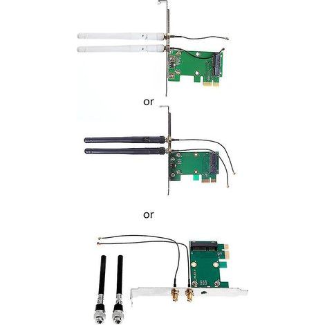 Adaptateur de carte réseau Mini PCI-e vers PCIe, sans fil et Wi-Fi (1/4)