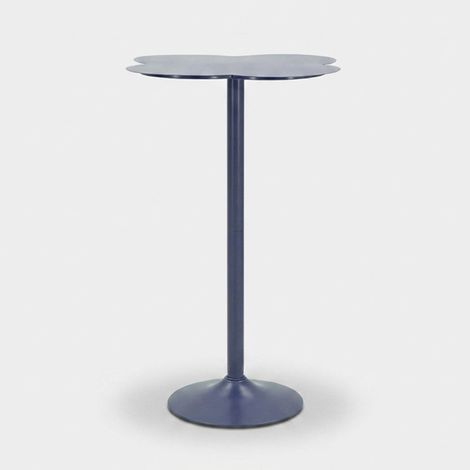 Mesa alta de bar redonda de metal Clox - Azul Marino (1/5)