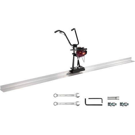 VEVOR Concrete Power Screed, 4 ft Aluminum Board Straight Edge Bar Set, 4 Stroke Cement Finishing Vibrating Motor with Height Adjustable Handles, High Efficient Concrete Tool 6500RPM (1/5)