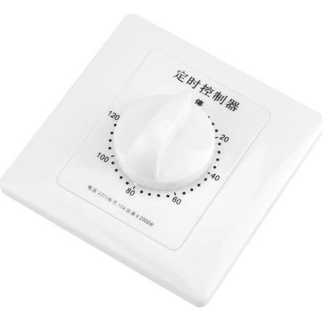 Minuterie de pompe à eau - Atyhao - 220V - Compte à rebours mécanique - Interrupteur horaire (1/4)