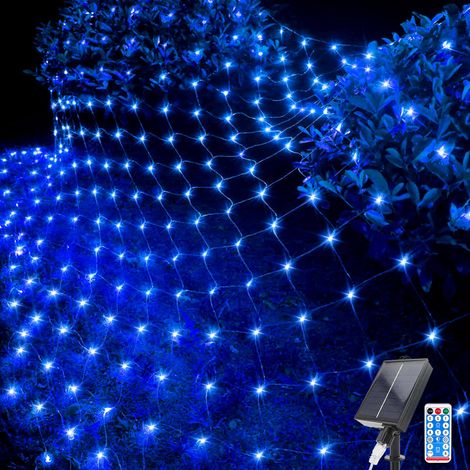 Filet Lumineux Solaire Extérieur, 2 M x 3 M 198 LEDs Guirlande Lumineuse de Filet avec 8 Modes, Télécommande, Etanche Guirlande Lumineuses Filet pour Noël Buissons Clôture Jardins (1/5)