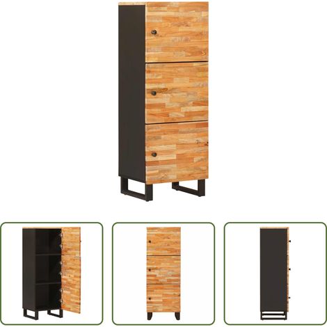 vidaXL Mango -  Aufbewahrung Highboard Braun 40 x 33 x 110 cm Massivholz Mango (1/5)