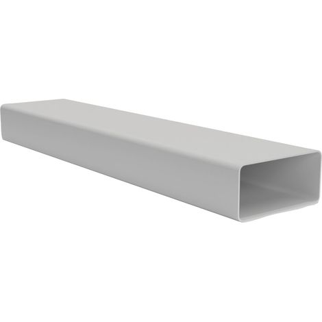 optimAIRo N10004 Flachkanal Lüftungskanal Luftkanal, energieeffiziente Luftführung, Kunststoff weiß 111 x 54 mm 1000 mm (1/3)