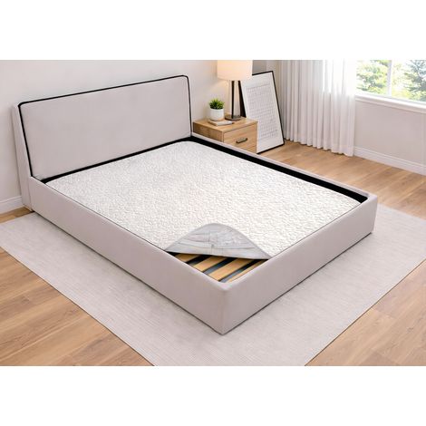 Coprirete Alba Protezione Rete Letto Made Italy In 100% Poliestere, misuraFrancesecoloreCoprirete Alba
