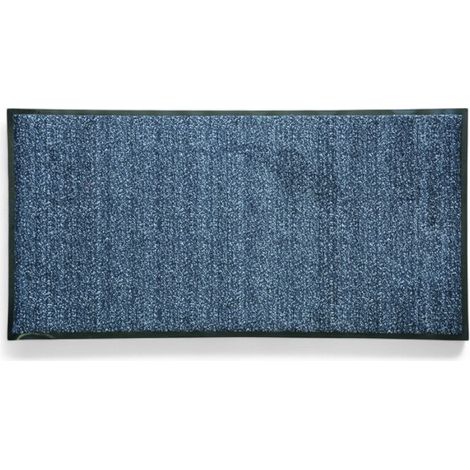 Zerbino tappeto rettangolare in poliestere grigio con fondo in pvc Asciugapasso - 40x70 cm (1/4)