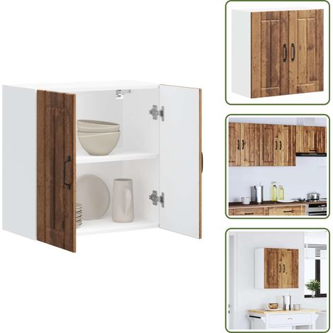 Armadio in legno - vidaXL Pensile da Cucina Lucca Legno Antico in Legno Multistrato - Armadio in truciolato