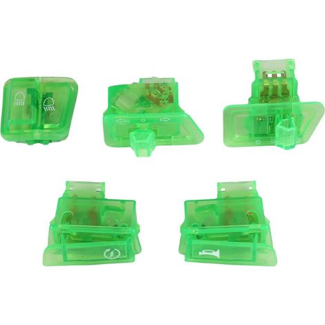 Interruptor de intermitentes para motocicleta, luz de cruce y de largo alcance, botón de bocina para scooter GY6 50Cc 125Cc 150Cc Honda DIO AF17 AF18 Verde (1/5)