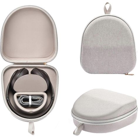 Étui pour casque sans fil Bluetooth avec arceau, accessoire de rangement pour casque Beats Studio Pro/Studio 3/Solo 3/Solo 2/Solo Pro (gris clair) (1/5)