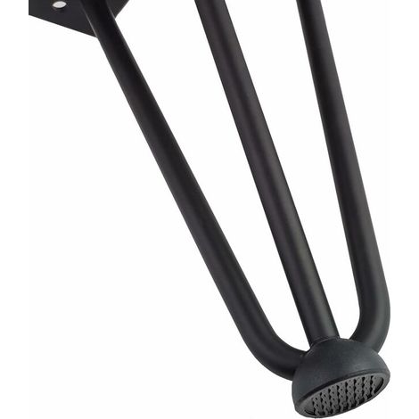 Qrity [Mejora] Juego de 4 patas de mesa tipo horquilla, patas metálicas de 25 cm para bricolaje, tres barras de hierro, más resistentes, con tornillos y protectores de suelo. (1/3)