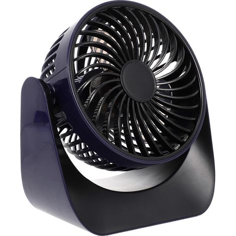TEHAUX - Lot de 1 Ventilateur de table portable rechargeable, compact et silencieux, avec port USB, idéal pour la maison, le bureau et les voyages. Conception légère et facile à utiliser. (1/5)