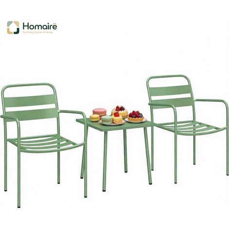 Gartenstuhl aus Glas und grünem Glas 45 x 45 x 90 cm HOMAIRE (1/5)
