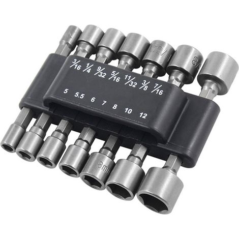 Juego de llaves hexagonales de cambio rápido para alicates, taladros eléctricos portátiles y destornilladores, 14 piezas en total.