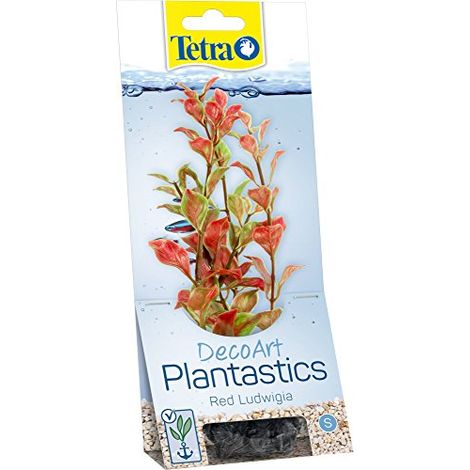 Tetra Pianta Decorativa in Plastica Modello Red Ludwigia (Ludwigia Repens) varie misure - Modello: S (1/4)
