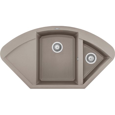 Lavello Elleci Incasso Easy CORNER Granitek Grigio Tortora LGYCOR43 (1/3)