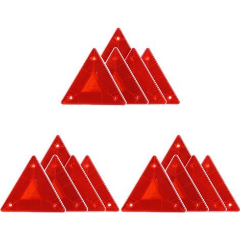 15Pièces Triangle De Routière Rouge Réfléchissant Pour Nuits (1/2)