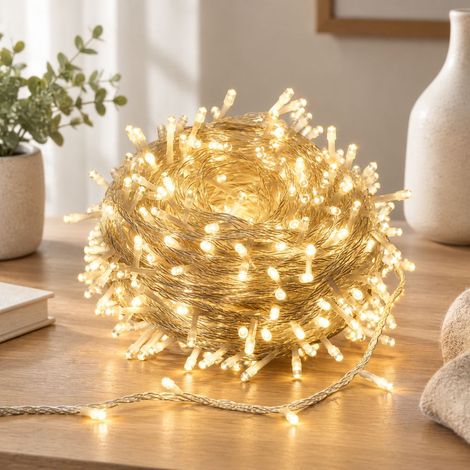 FLITI Warm White LED String Lights 1.5m 10 Lights Waterproof Battery Operated (1/5)