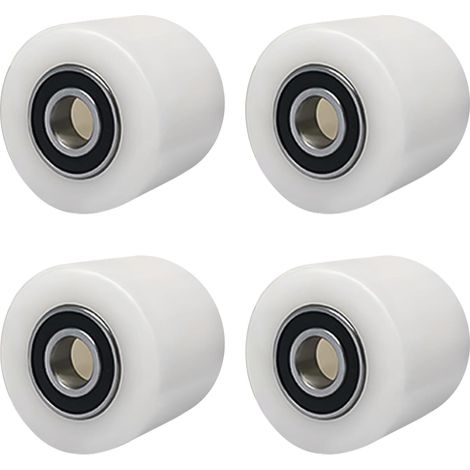 4 Pack Roues de Transpalette Polyuréthane 80x70mm Axe 20mm Avec Roulements à Billes pour Camions de Transport Pièces Détachées Industrielles Transpalettes 2000kg (1/5)