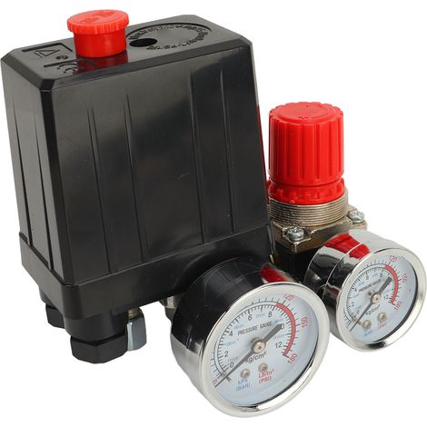 kit de compresseur d'air avec vanne à bille Union et pressostat automatique (1/5)