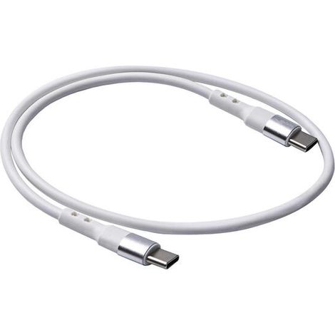 Cable USB-C a USB Tipo-C Akyga AK-USB-39 de 60 W, 3 A, PD QC, color blanco, 0,5 m (1/2)