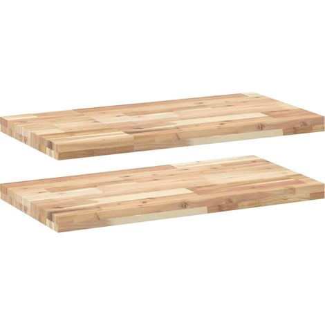 Maison Exclusive - Schweberegale 2 Stk. 60x40x4 cm Massivholz Aka