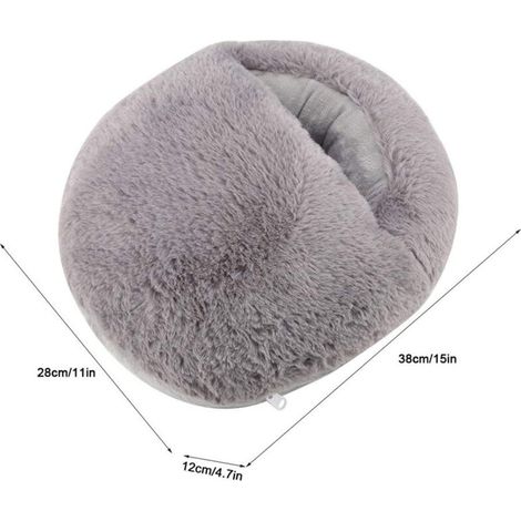 Calentador de pies USB, almohadilla térmica eléctrica de felpa suave para hombres y mujeres, para oficina, hogar o debajo del escritorio. (1/5)
