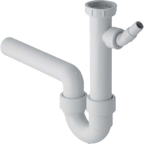 Siphon für Einbeckenspüle 1-Wege mit Geschirrspüleranschluss 1"1/4 x