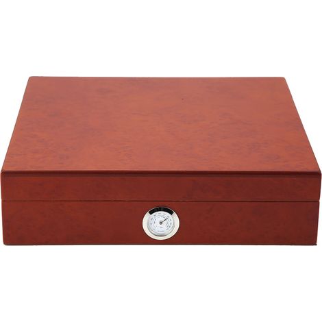 Étui à cigares portable en bois vintage, boîte à cigares humidor mini avec couvercle, coffret de rangement pour cigarettes (Brun) (1/5)