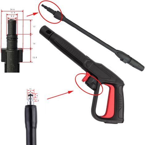 Nettoyeur haute pression 16Mpa pistolet à eau haute puissance pulvérisateur à clipser (1/5)